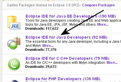Select Eclipse Package